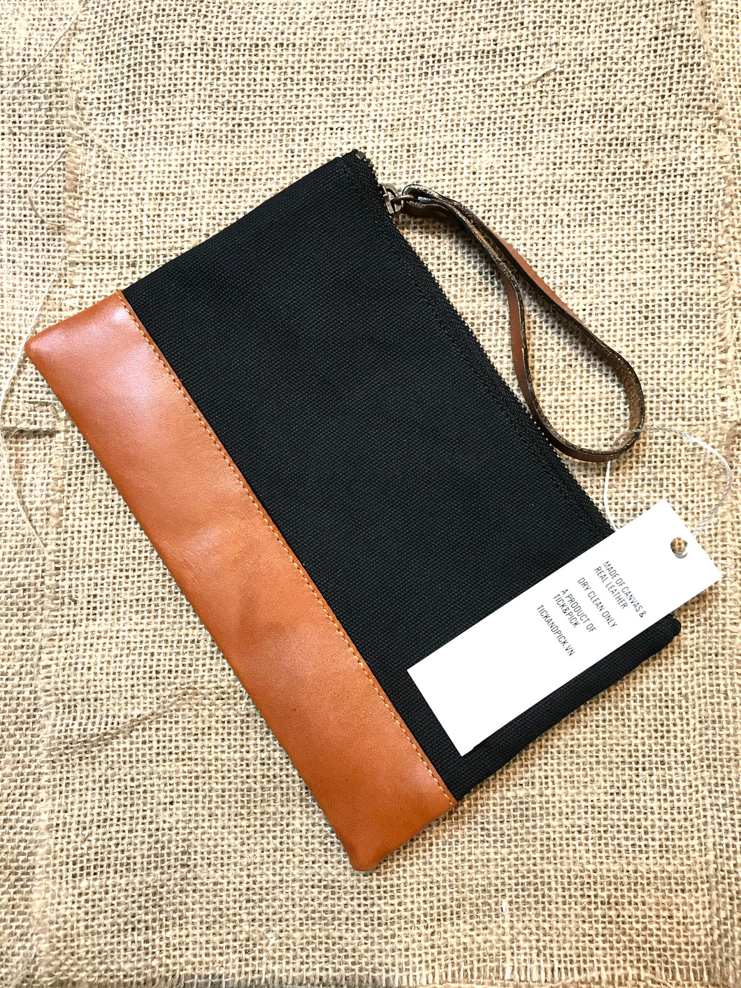 Pouch Leather and Canvas