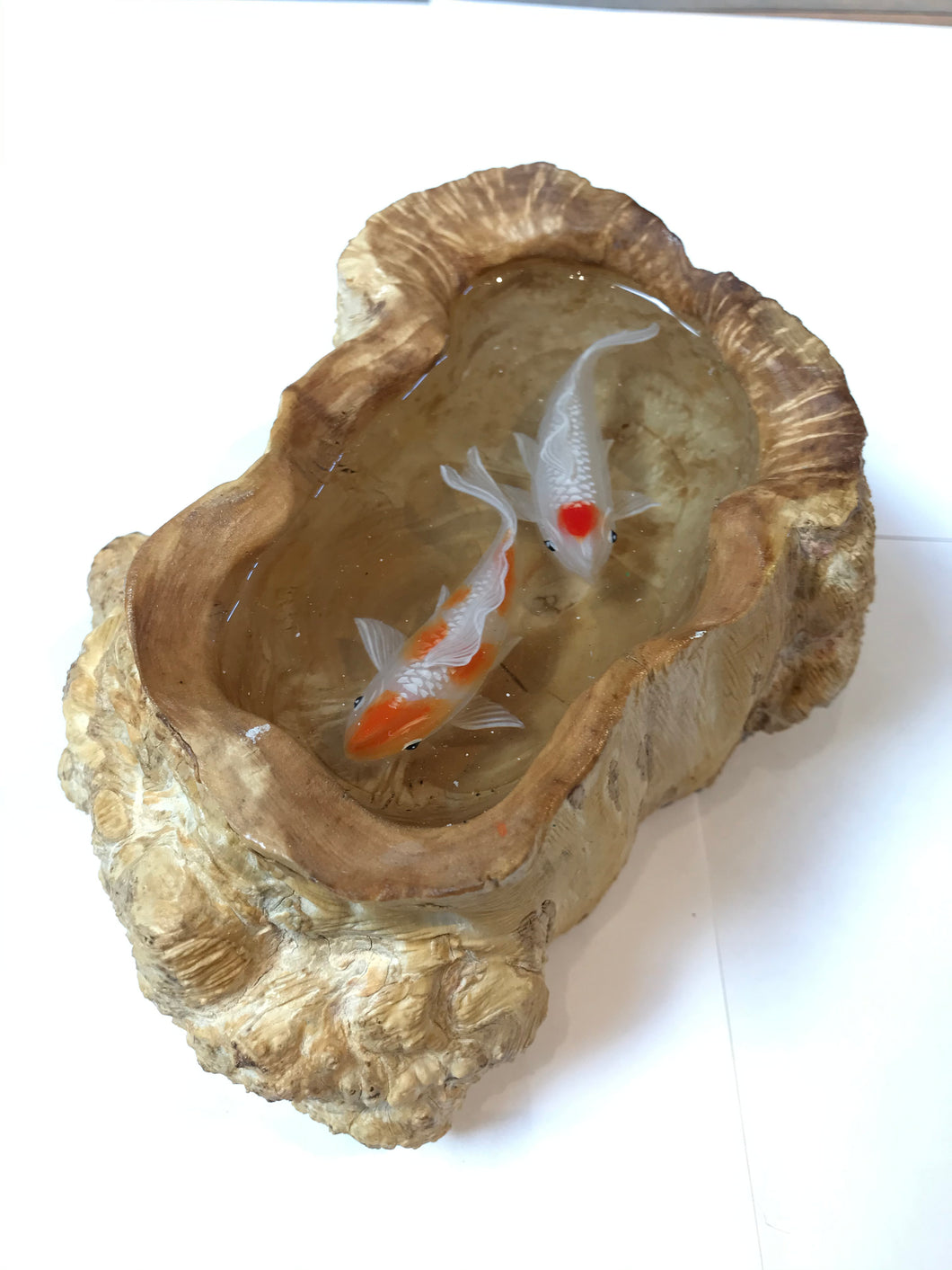 3D Fish Handcraft Paint Resin In Wood