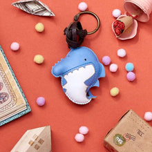 Load image into Gallery viewer, Unique Leather Charm Blue Auntie Shark Edition
