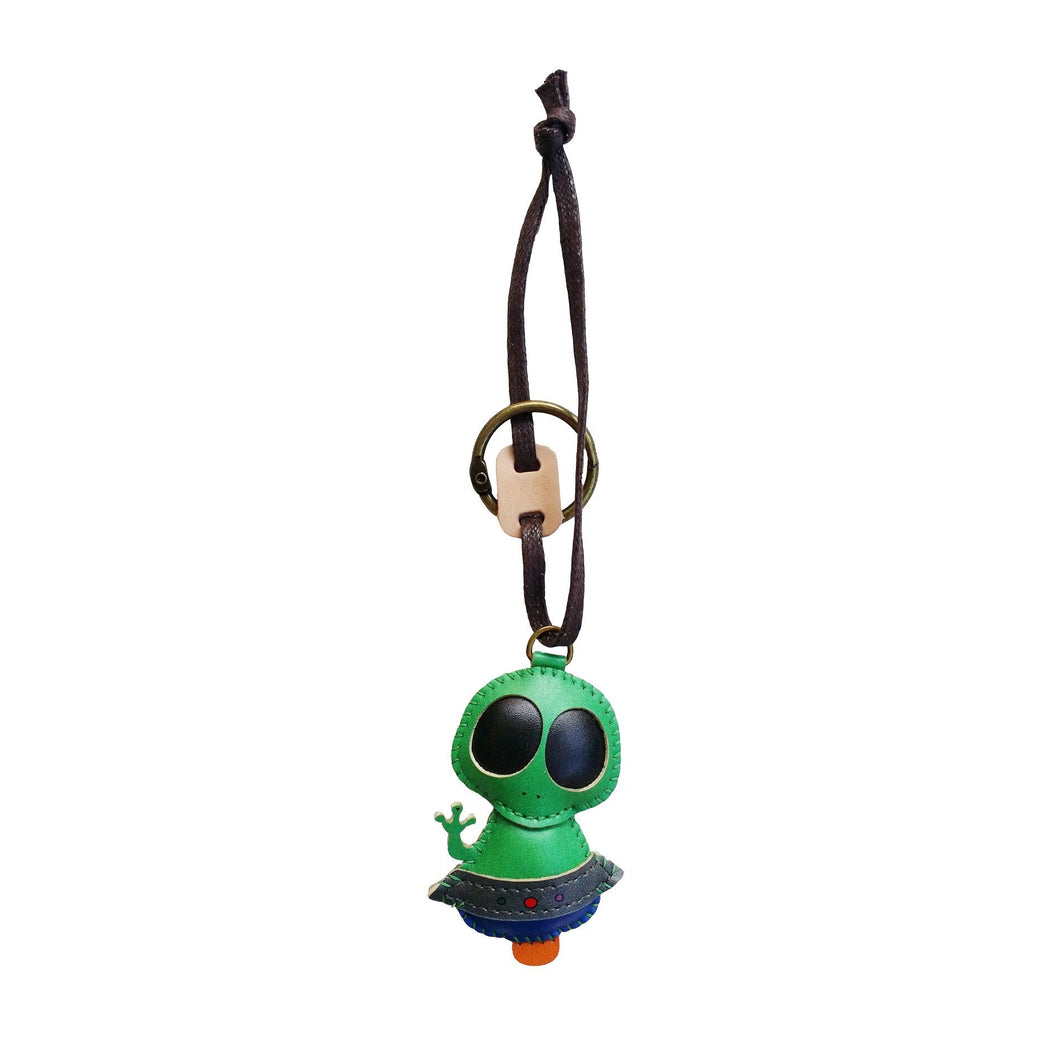 Unique Leather Charm Green Alien Edition