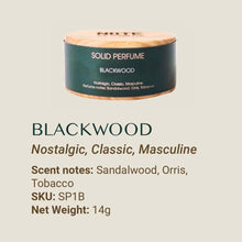 Load image into Gallery viewer, Natural Solid Perfume - BlackWood
