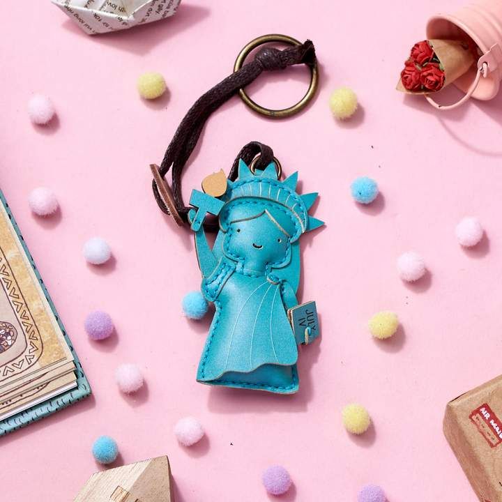 Unique Leather Charm Blue Lady of Liberty Edition