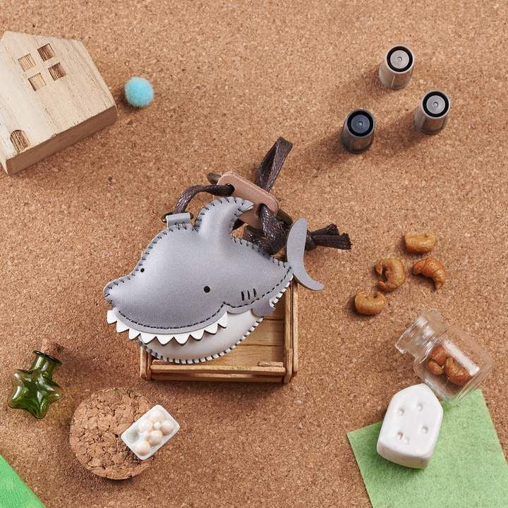 Unique Leather Charm Grey Papa Shark Edition