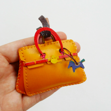 Load image into Gallery viewer, Unique Leather Orange Charm Bag Edition
