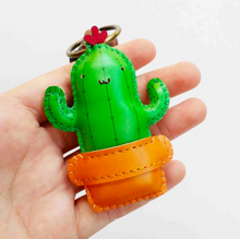 Load image into Gallery viewer, Unique Leather Charm Green Cactus Edition
