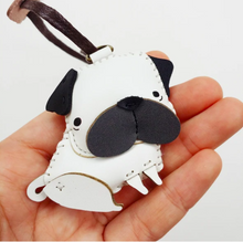 Load image into Gallery viewer, Unique Leather Charm White Pug Edition
