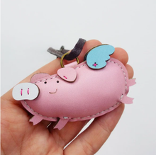 Load image into Gallery viewer, Unique Leather Charm Pink Pig Edition
