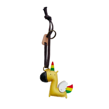 Load image into Gallery viewer, Unique Leather Charm Yellow Unicorn Edition
