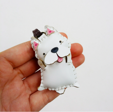 Load image into Gallery viewer, Unique Leather Charm White Maltese Edition
