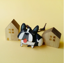Load image into Gallery viewer, Unique Leather Charm Black White Frenchies Edition
