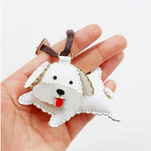 Load image into Gallery viewer, Unique Leather Charm White Poodle Edition
