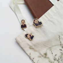 Load image into Gallery viewer, Stephen Hawking Wooden Pin
