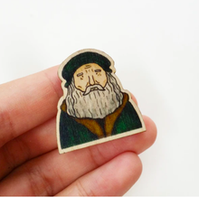Load image into Gallery viewer, Leonardo Da Vinci Wooden Pin
