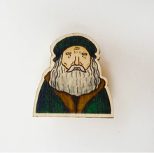 Load image into Gallery viewer, Leonardo Da Vinci Wooden Pin
