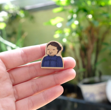 Load image into Gallery viewer, Marie Curie Wooden Pin
