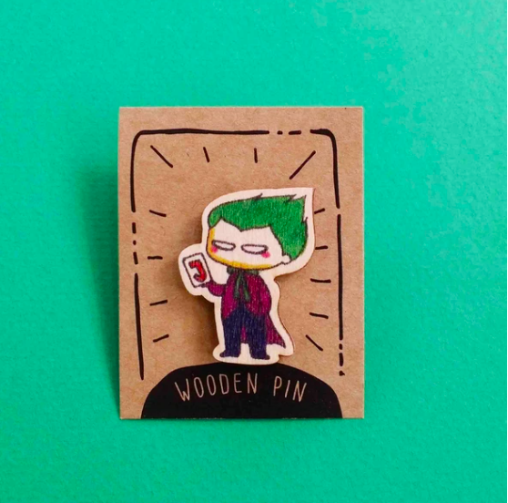 Joker Wooden Pin