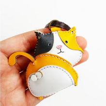 Load image into Gallery viewer, Unique Leather Charm Yellow Calico Cat Edition
