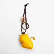 Load image into Gallery viewer, Unique Leather Charm Yellow Calico Cat Edition
