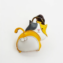 Load image into Gallery viewer, Unique Leather Charm Yellow Calico Cat Edition
