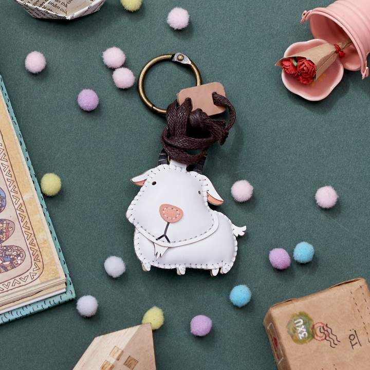 Unique Leather Charm White Goat Edition